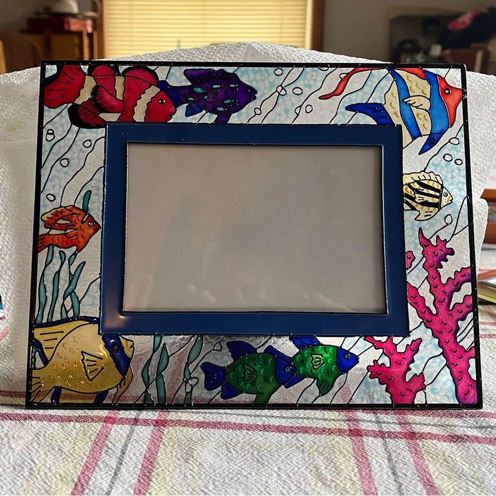 Colorful Marine Life Hand painted Picture Frame